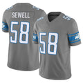 tocy D.Lions #58 Penei Sewell Player Gray Vapor F.U.S.E. Limited Home Game Stitched Jerseys
