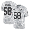 tocy D.Lions #58 Penei Sewell Player Salute to Service Limited Arctic Camo Stitched Jerseys