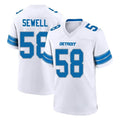 tocy D.Lions #58 Penei Sewell Player White Alternate Home Game Stitched Jerseys