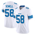 tocy D.Lions #58 Penei Sewell Player White Limited Vapor F.U.S.E. Alternate Home Game Stitched Jerseys