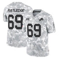 tocy D.Lions #69 Tate Ratledge Player Arctic Camo Salute To Service Limited Stitched Jerseys