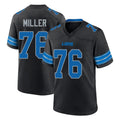 tocy D.Lions #76 Blake Miller Player Black Alternate Home Game Stitched Jerseys