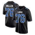 tocy D.Lions #76 Blake Miller Player Black Fashion Home Game Stitched Jerseys