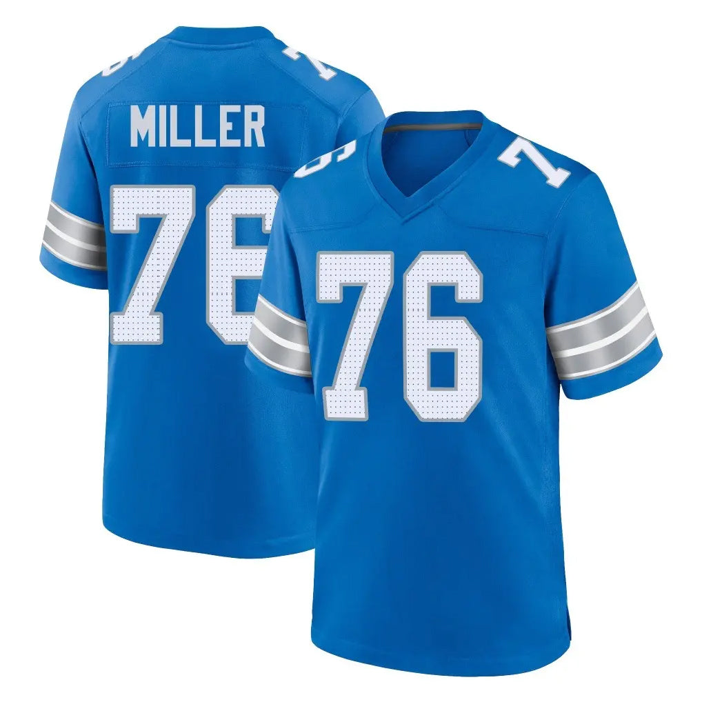 tocy D.Lions #76 Blake Miller Player Blue Alternate Home Game Stitched Jerseys