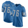 tocy D.Lions #76 Blake Miller Player Blue Home Game Stitched Jerseys