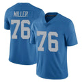 tocy D.Lions #76 Blake Miller Player Blue Limited Throwback Vapor Untouchable Stitched Jerseys