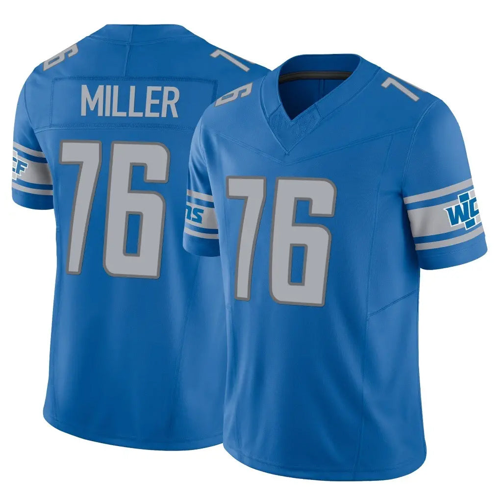 tocy D.Lions #76 Blake Miller Player Blue Vapor F.U.S.E. Limited Home Game Stitched Jerseys