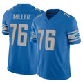 tocy D.Lions #76 Blake Miller Player Blue Vapor F.U.S.E. Limited Home Game Stitched Jerseys