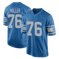 tocy D.Lions #76 Blake Miller Player Blue Vapor Untouchable Throwback Game Stitched Jerseys
