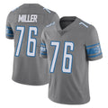 tocy D.Lions #76 Blake Miller Player Gray Vapor Untouchable Limited Home Game Stitched Jerseys