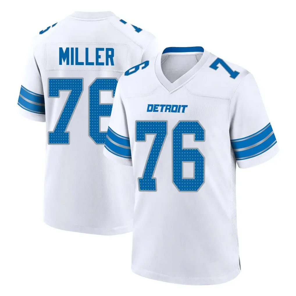 tocy D.Lions #76 Blake Miller Player White Alternate Home Game Stitched Jerseys