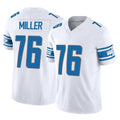 tocy D.Lions #76 Blake Miller Player White Vapor F.U.S.E. Limited Home Game Stitched Jerseys