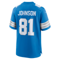 tocy D.Lions #81 Calvin Johnson Blue Team Retired Game Stitched Jerseys