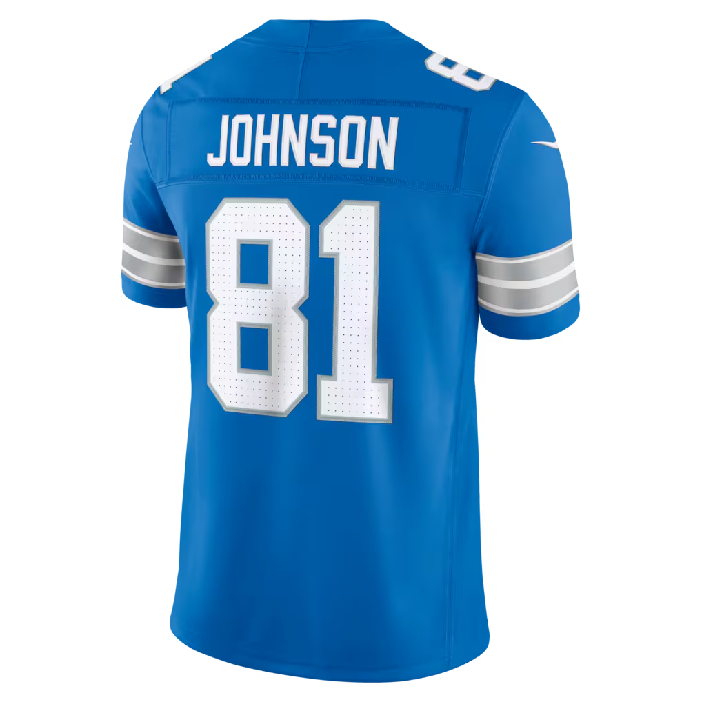 tocy D.Lions #81 Calvin Johnson Blue Vapor F.U.S.E. Stitched Retired Limited Stitched Jerseys