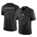 tocy D.Lions #87 Sam LaPorta Player Black Reflective Limited Home Game Stitched Jerseys