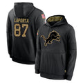 tocy D.Lions #87 Sam LaPorta Player Black Salute to Service Hoodies Limited Game Stitched Jerseys