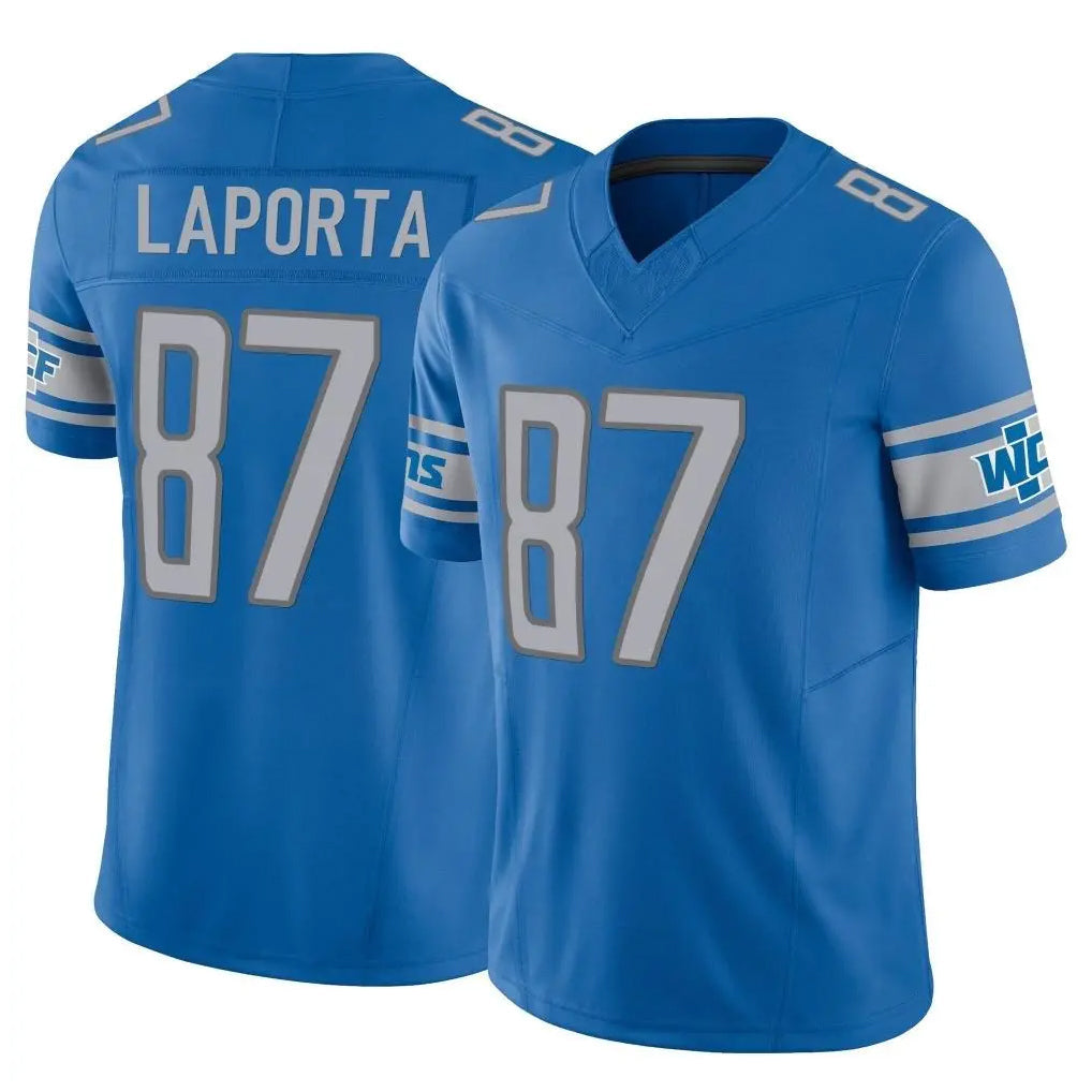 tocy D.Lions #87 Sam LaPorta Player Blue Vapor F.U.S.E. Limited Home Game Stitched Jerseys