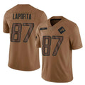 tocy D.Lions #87 Sam LaPorta Player Brown Salute To Service Limited Stitched Jerseys