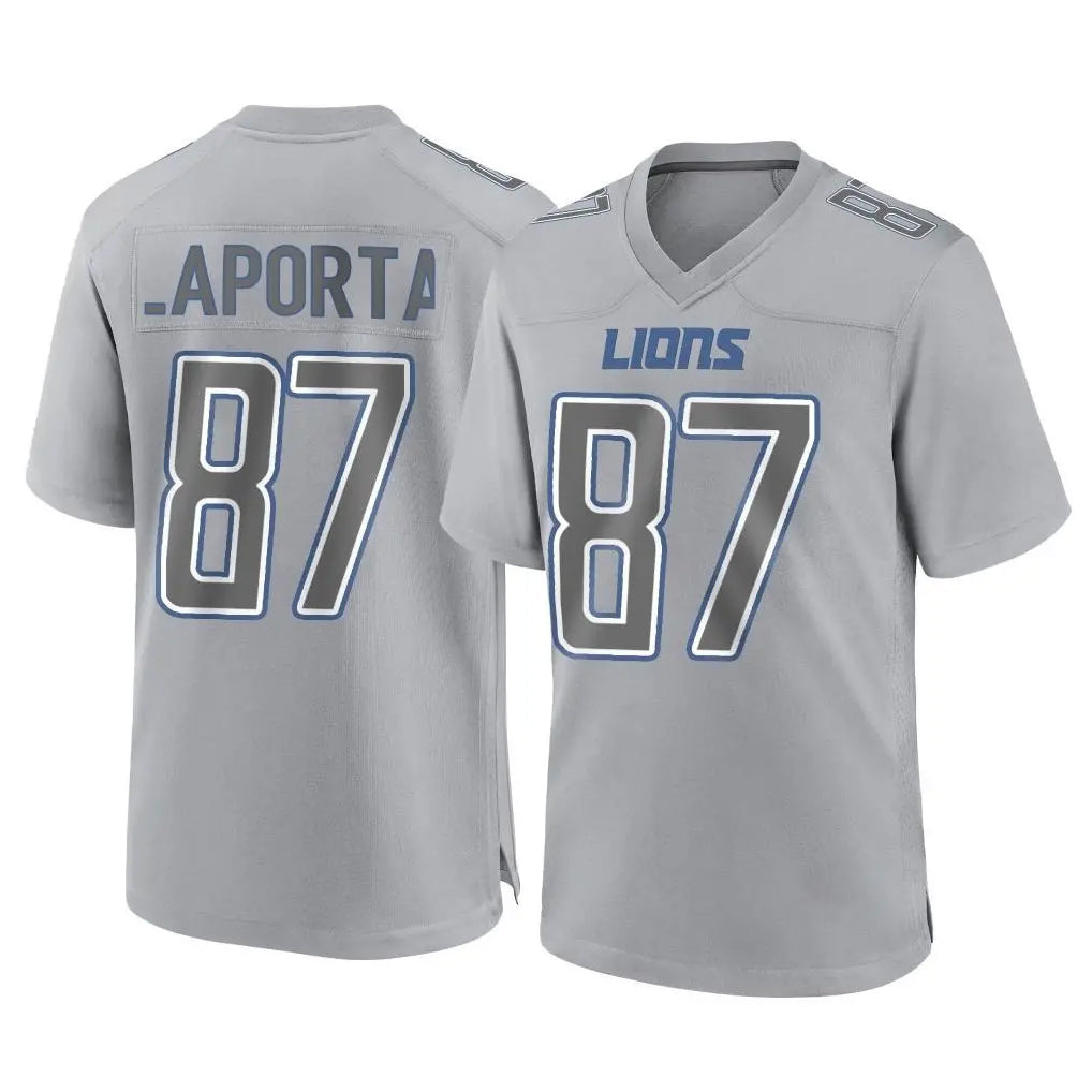 tocy D.Lions #87 Sam LaPorta Player Gray Atmosphere Fashion Home Game Stitched Jerseys