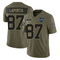 tocy D.Lions #87 Sam LaPorta Player Olive 2025 Salute To Service Limited Home Game Stitched Jerseys