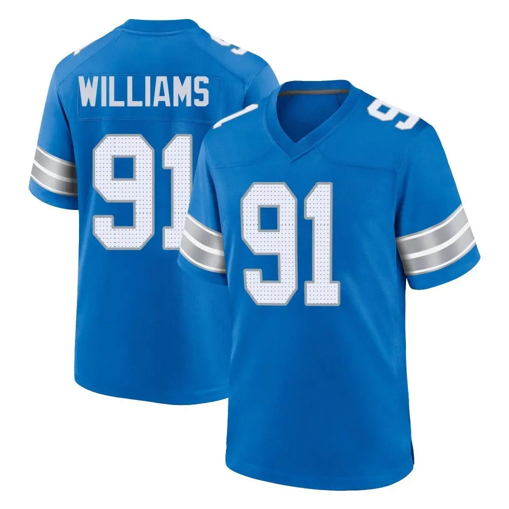 tocy D.Lions #91 Tyleik Williams Player Blue Alternate Home Game Stitched Jerseys