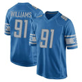 tocy D.Lions #91 Tyleik Williams Player Blue Home Game Stitched Jerseys