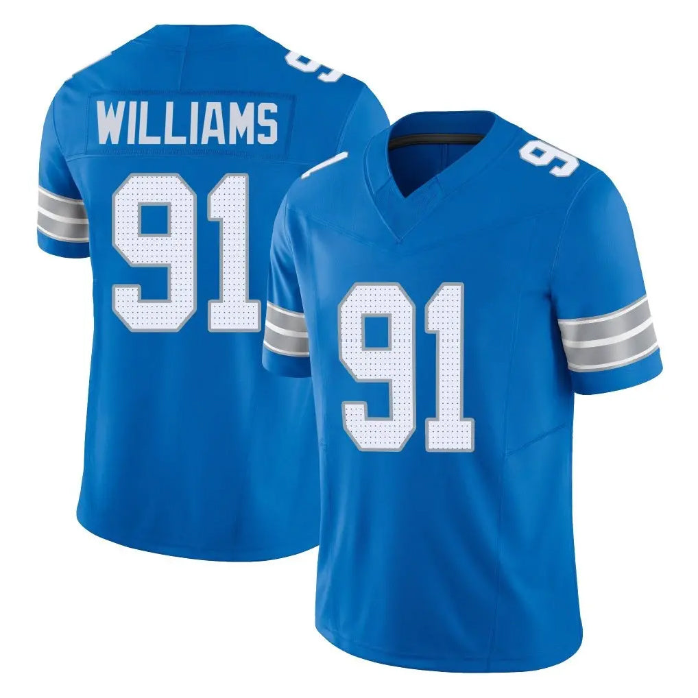 tocy D.Lions #91 Tyleik Williams Player Blue Limited Vapor F.U.S.E. Alternate Home Game Stitched Jerseys