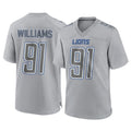 tocy D.Lions #91 Tyleik Williams Player Gray Atmosphere Fashion Home Game Stitched Jerseys