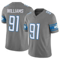 tocy D.Lions #91 Tyleik Williams Player Gray Vapor F.U.S.E. Limited Home Game Stitched Jerseys