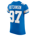 tocy D.Lions #97 Aidan Hutchinson Blue Team Vapor F.U.S.E. Elite Stitched Jerseys