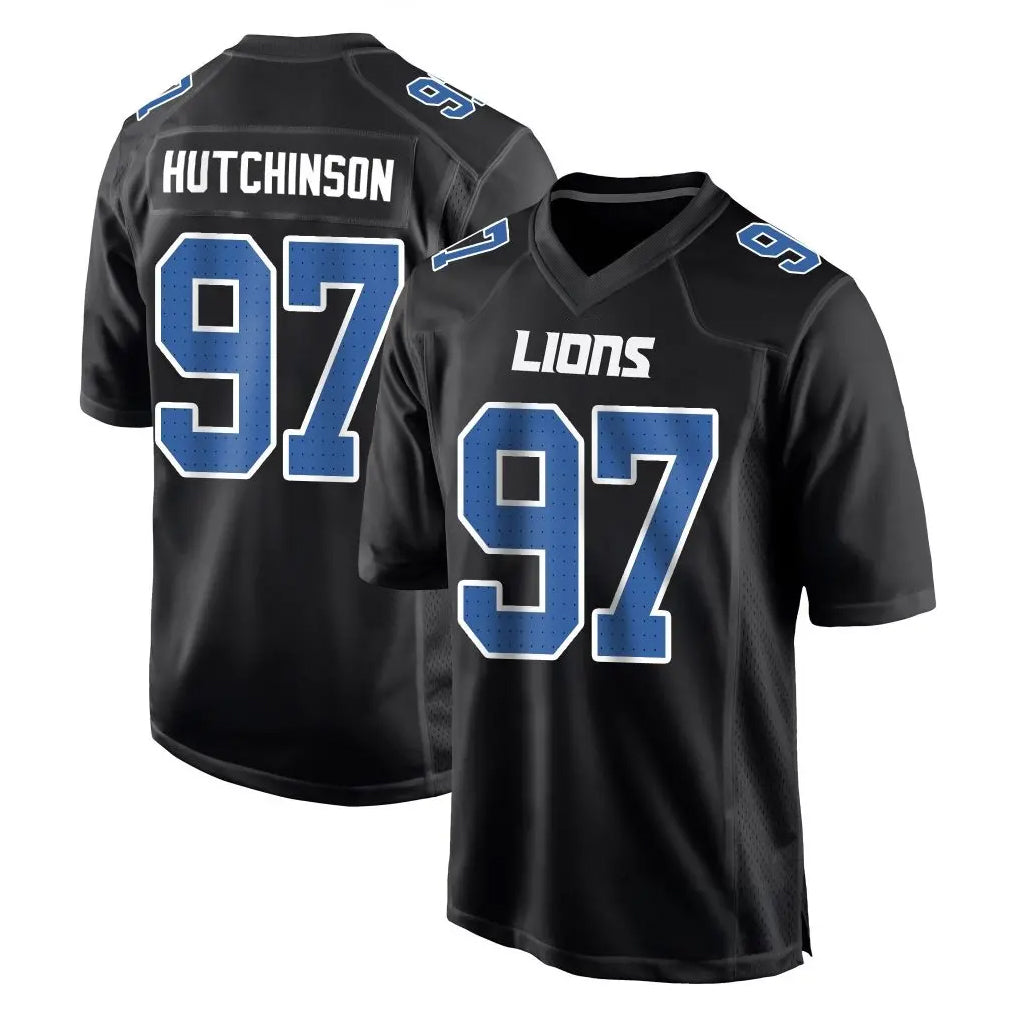 tocy D.Lions #97 Aidan Hutchinson Player Black Fashion Home Game Stitched Jerseys