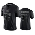 tocy D.Lions #97 Aidan Hutchinson Player Black REFLECTIVE Limited Stitched Jerseys