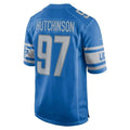 tocy D.Lions #97 Aidan Hutchinson Player Blue Home Game Stitched Jerseys
