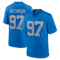 tocy D.Lions #97 Aidan Hutchinson Player Blue Limited Throwback Vapor Untouchable Stitched Jerseys