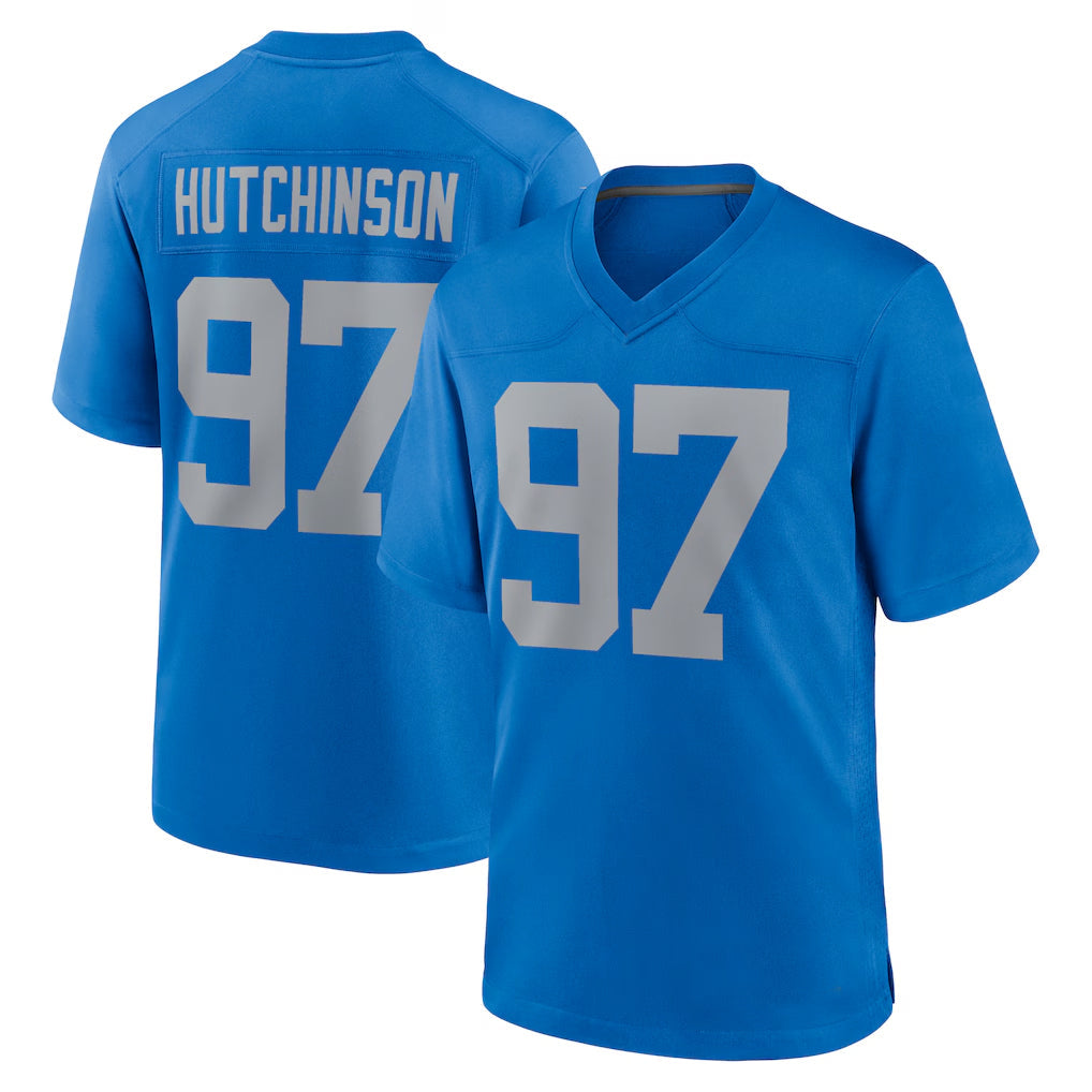 tocy D.Lions #97 Aidan Hutchinson Player Blue Limited Throwback Vapor Untouchable Stitched Jerseys