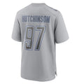 tocy D.Lions #97 Aidan Hutchinson Player Gray Atmosphere Fashion Home Game Stitched Jerseys