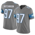 tocy D.Lions #97 Aidan Hutchinson Player Gray Vapor F.U.S.E. Limited Home Game Stitched Jerseys