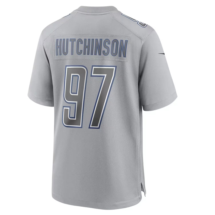 tocy D.Lions #97 Aidan Hutchinson Player Grey Atmosphere Fashion Stitched Jerseys