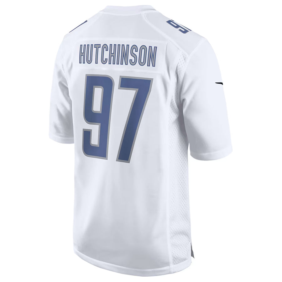 tocy D.Lions #97 Aidan Hutchinson Player White Limited Fashion Stitched Jerseys