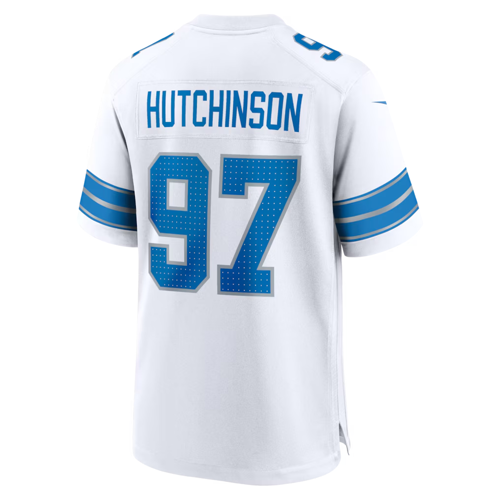 tocy D.Lions #97 Aidan Hutchinson White Game Stitched Jerseys