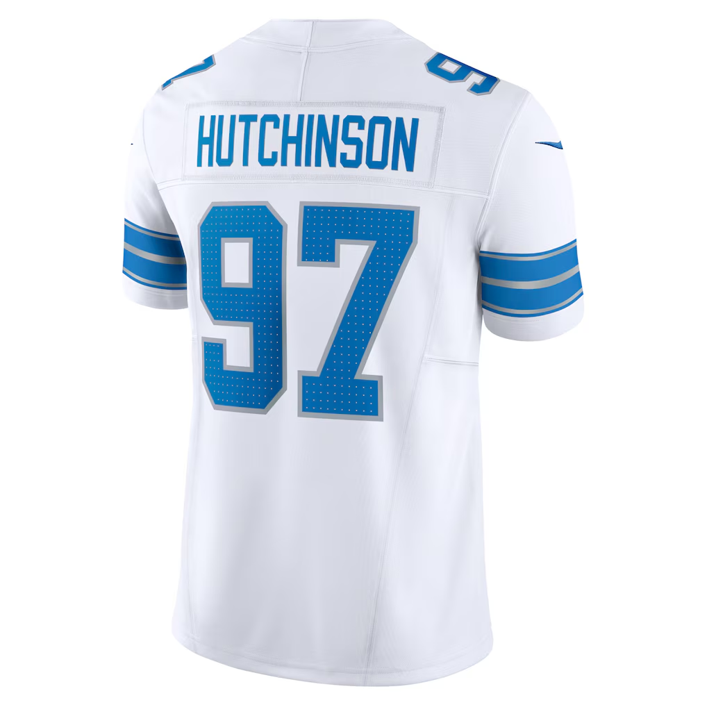 tocy D.Lions #97 Aidan Hutchinson White Vapor F.U.S.E. Limited Stitched Jerseys