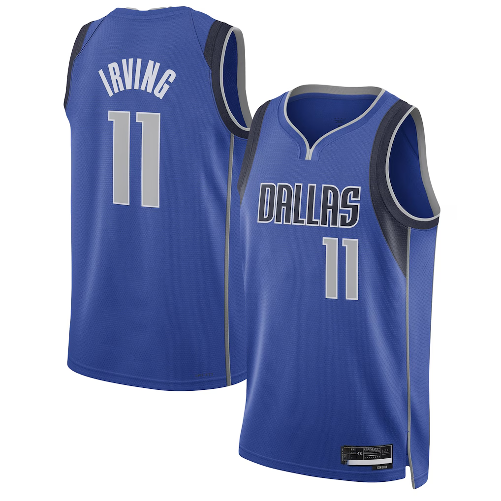 tocy D.Mavericks #11 Kyrie Irving Blue Swingman Jerseys - Icon Edition
