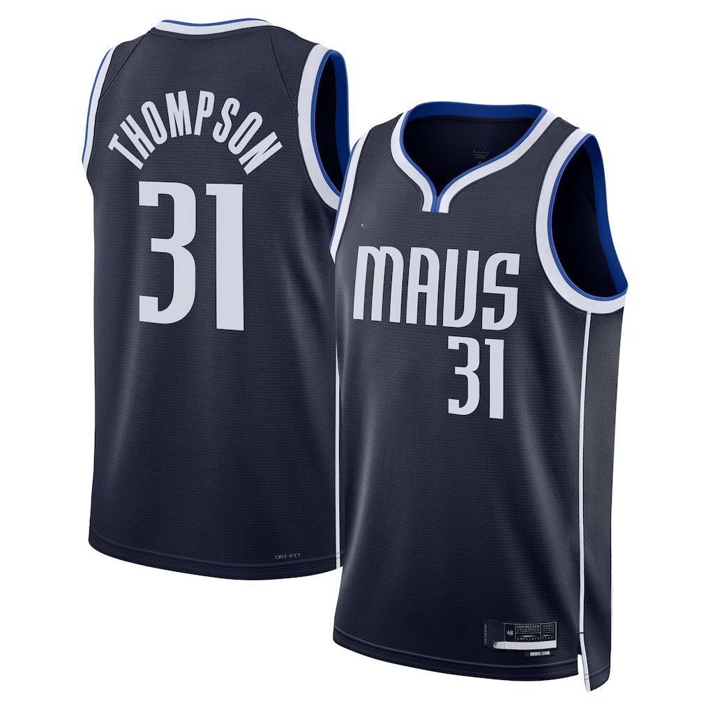 tocy D.Mavericks #31 Klay Thompson Navy Statement Edition Swingman Stitched Jerseys