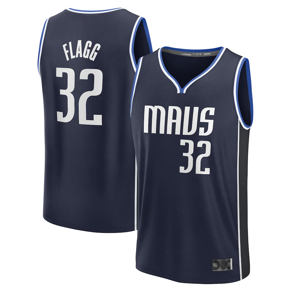 tocy D.Mavericks #32 Cooper Flagg Navy 2025 Draft First Round Pick Fast Break Replica Jerseys - Statement Edition