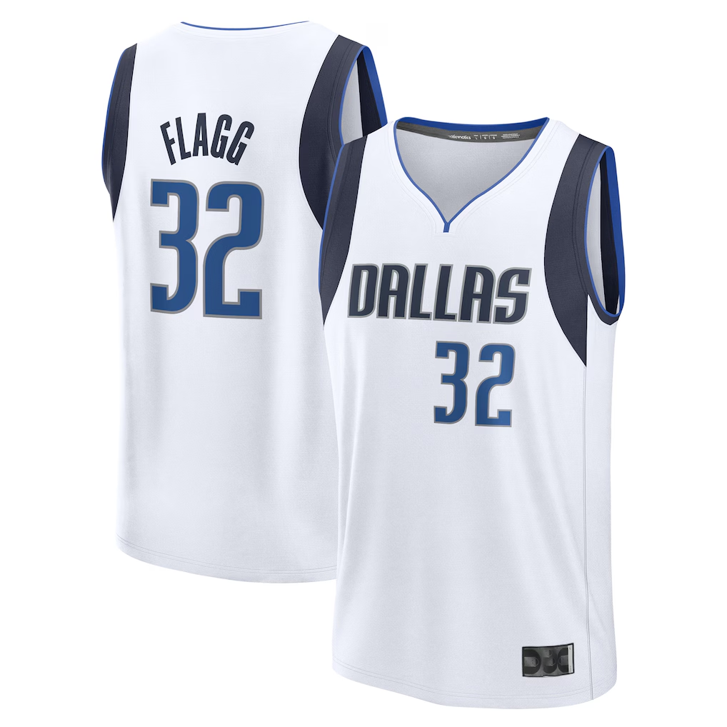 tocy D.Mavericks #32 Cooper Flagg White 2025 Draft First Round Pick Fast Break Replica Jerseys - Association Edition