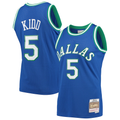 tocy D.Mavericks #5 Jason Kidd Mitchell & Ness Blue 1994-1995 Hardwood Classics Swingman Jerseys