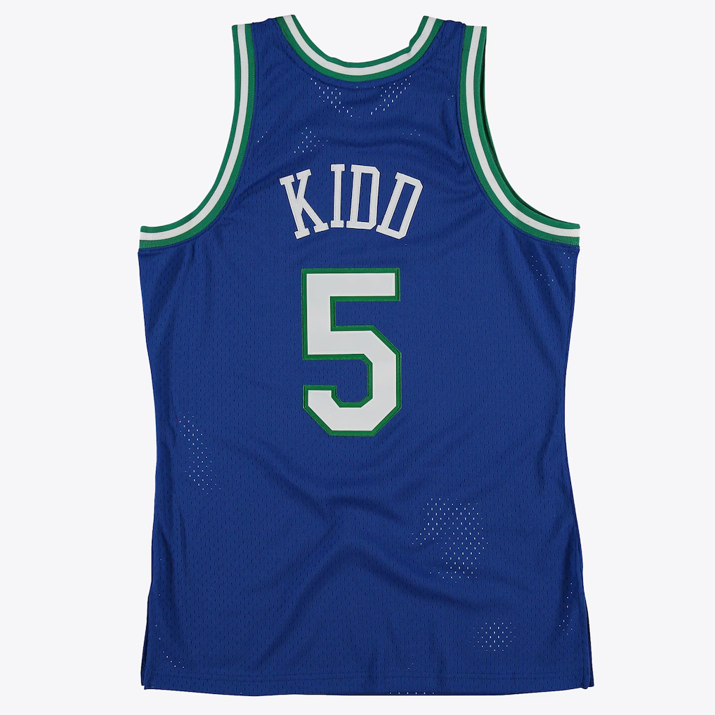 tocy D.Mavericks #5 Jason Kidd Royal 1997 Hardwood Classics Road Swingman  By Mitchell & Ness Stitched Jerseys