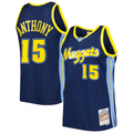 tocy D.Nuggets #15 Carmelo Anthony Mitchell & Ness Navy Hardwood Classics Swingman Jerseys