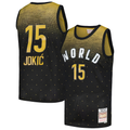 tocy D.Nuggets #15 Nikola Jokic Rising Stars Challenge Mitchell & Ness Black Hardwood Classics Swingman Jerseys
