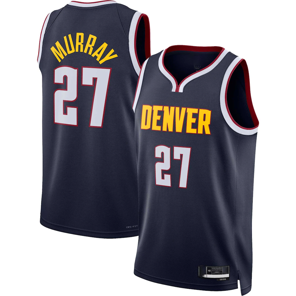 tocy D.Nuggets #27 Jamal Murray Navy Swingman Jerseys - Icon Edition